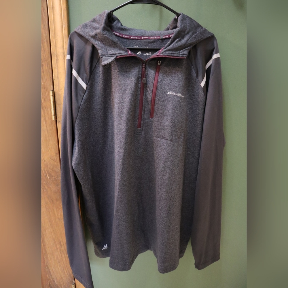 Eddie Bauer Motion Men's Gray Pullover Jacket